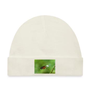 Schmetterling - Baby Premium Organic Mütze - Naturweiß - Vorne
