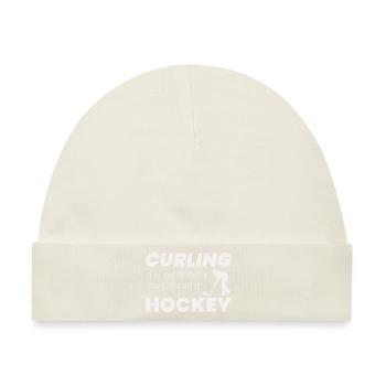 Curling Kehren Winter Eissport Curler Hockey - Baby Premium Organic Mütze - Naturweiß - Vorne
