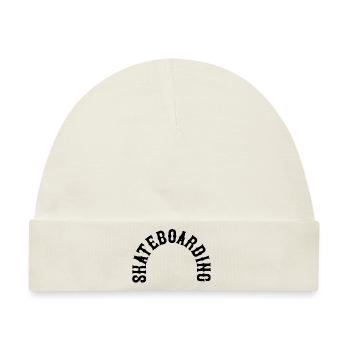 Skateboarding - Baby Premium Organic Mütze - Naturweiß - Vorne