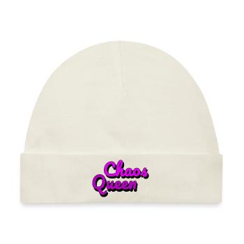 Chaos Queen - Baby Premium Organic Mütze - Naturweiß - Vorne