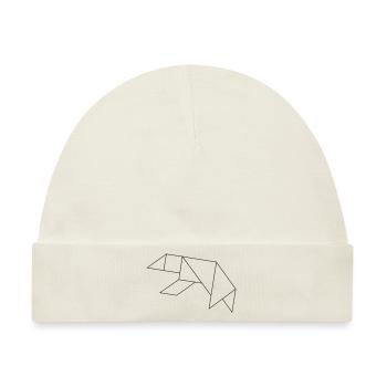 Polar Bear Tangram – Line Art - Baby Premium Organic Mütze - Naturweiß - Vorne
