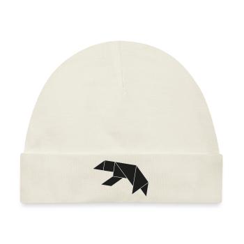 Eisbär Tangram black 'n white – Fine Art - Baby Premium Organic Mütze - Naturweiß - Vorne