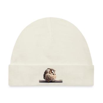 owl - Baby Premium Organic Mütze - Naturweiß - Vorne