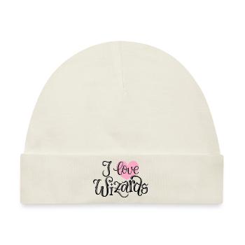 I Love Wizards - Baby Premium Organic Mütze - Naturweiß - Vorne
