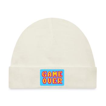 Game Over Retrogaming Vintage-Pixel - Baby Premium Organic Mütze - Naturweiß - Vorne