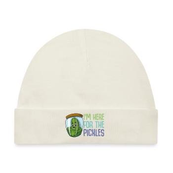 Vegan Gurke Obst Essiggurke Garten Gesund - Baby Premium Organic Mütze - Naturweiß - Vorne