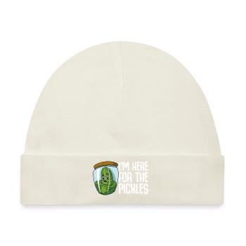 Vegan Gurke Obst Essiggurke Garten Gesund - Baby Premium Organic Mütze - Naturweiß - Vorne