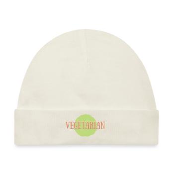 Rettich Gemüse Schlagzeug Salat Vegan Veganer - Baby Premium Organic Mütze - Naturweiß - Vorne