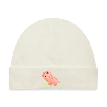 Blaulicht-Dino | Baby, Geschenk, Überraschung - Baby Premium Organic Mütze - Naturweiß - Vorne