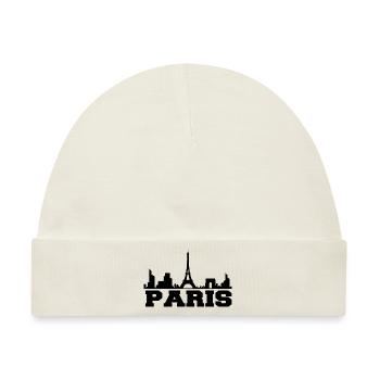 Paris Design/ Stadt Design - Baby Premium Organic Mütze - Naturweiß - Vorne