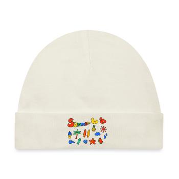 Sommer Kinderkleidung Babykleidung - Baby Premium Organic Mütze - Naturweiß - Vorne