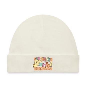 Somebody's Feral Husband Funny Family Hubby - Baby Premium Organic Mütze - Naturweiß - Vorne