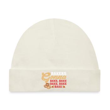 Bäcker backen backen backen backen backen - Baby Premium Organic Mütze - Naturweiß - Vorne