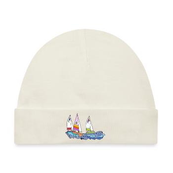 Segelboote - Baby Premium Organic Mütze - Naturweiß - Vorne
