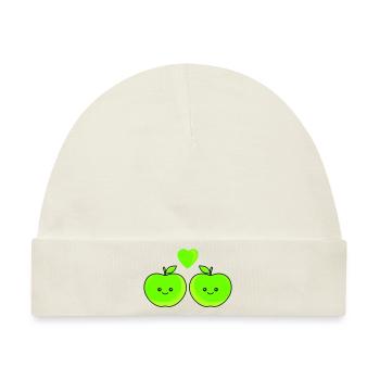 apfel love - Baby Premium Organic Mütze - Naturweiß - Vorne