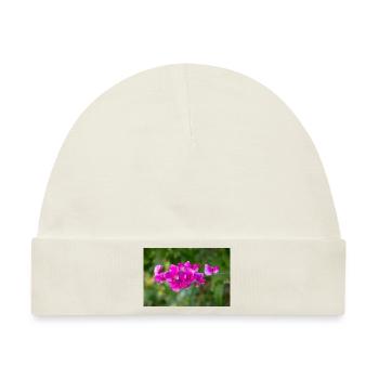 immerwährende Erbse mehrjährige Erbse Lathyrus latifolius - Baby Premium Organic Mütze - Naturweiß - Vorne