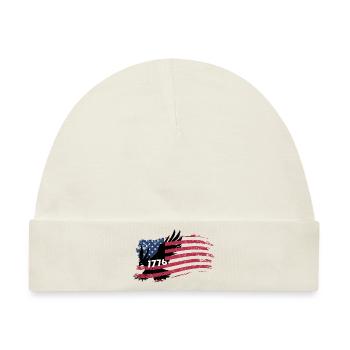 Amerika 1776, Freiheit, Recht und Einigkeit, - Baby Premium Organic Mütze - Naturweiß - Vorne