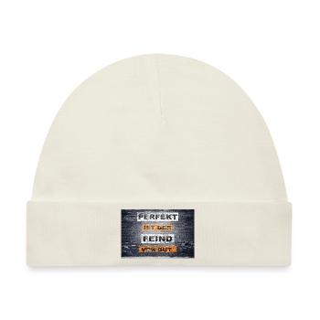 Perfekt ist der Feind von gut Graffiti - Baby Premium Organic Mütze - Naturweiß - Vorne