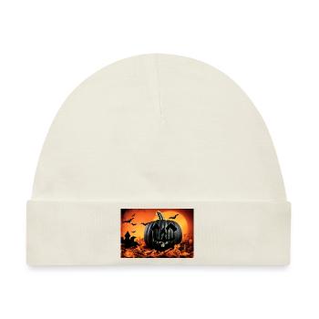 Halloween-Kürbis - Baby Premium Organic Mütze - Naturweiß - Vorne