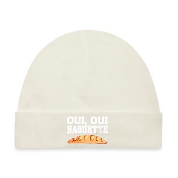 oui oui baguette Design for a baguette fan - Baby Premium Organic Mütze - Naturweiß - Vorne