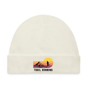 Trail Run Ultra Running Berg Trekking - Baby Premium Organic Mütze - Naturweiß - Vorne