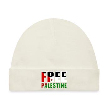 Free palestine - Baby Premium Organic Mütze - Naturweiß - Vorne
