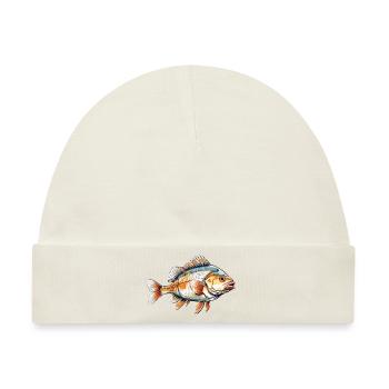 Fischfang Ästhetik Hobby Angeln und Fischen Fisch - Baby Premium Organic Mütze - Naturweiß - Vorne