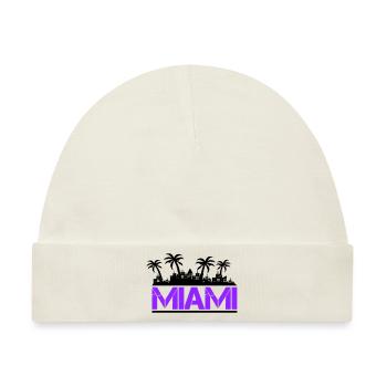 miami - Baby Premium Organic Mütze - Naturweiß - Vorne