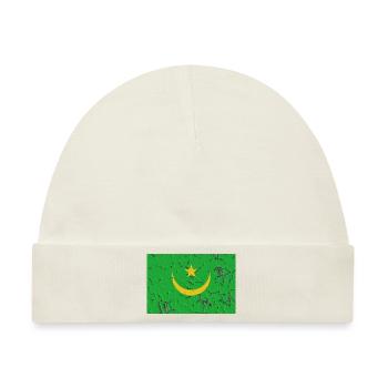 Mauretanien als Flagge - Baby Premium Organic Mütze - Naturweiß - Vorne