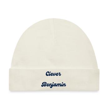Clever Benjamin - Baby Premium Organic Mütze - Naturweiß - Vorne