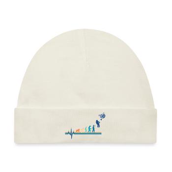 Evolution Astronaut Herzschlag - Baby Premium Organic Mütze - Naturweiß - Vorne