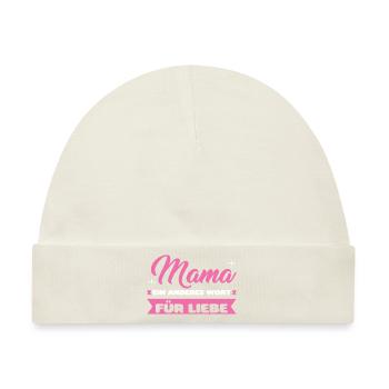 Mutter Familie Mütter Geschenk - Baby Premium Organic Mütze - Naturweiß - Vorne