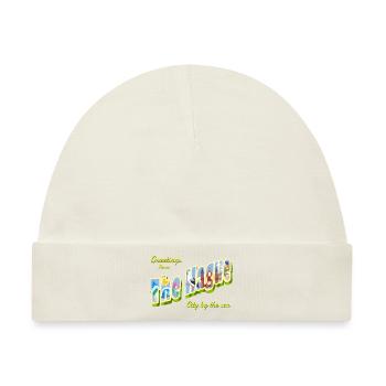 Den Haag Vintage Postkarte - Baby Premium Organic Mütze - Naturweiß - Vorne