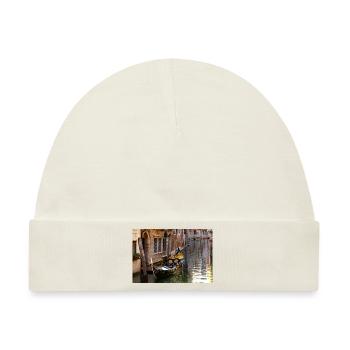 Gondel in Venedig - Baby Premium Organic Mütze - Naturweiß - Vorne