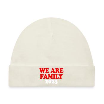 We are family - Baby Premium Organic Mütze - Naturweiß - Vorne