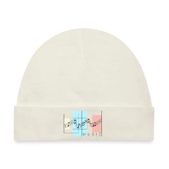 Musik und Pop Art. Ich liebe Musik. - Baby Premium Organic Mütze - Naturweiß - Vorne