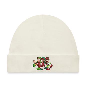 Singende Weihnachtselfen - Baby Premium Organic Mütze - Naturweiß - Vorne