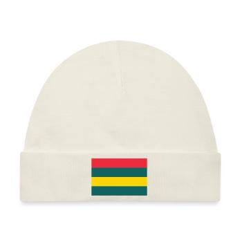 Insel Mauritius / Flagge von Mauritius - Baby Premium Organic Mütze - Naturweiß - Vorne