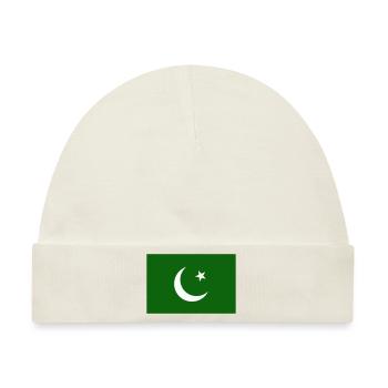 Pakistan Flagge / Drapeau Pakistan - Baby Premium Organic Mütze - Naturweiß - Vorne