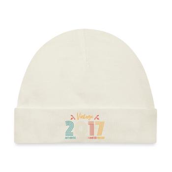 Geburtstag 2017 Geburtstag 2017 Retro - Baby Premium Organic Mütze - Naturweiß - Vorne