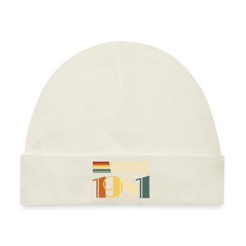 Jahrgang 1981 - 1981 Jubiläumsgeschenk - Baby Premium Organic Mütze - Naturweiß - Vorne