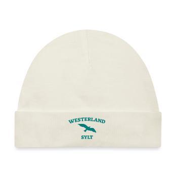 Westerland - Sylt - Nordsee - Anker - Möwe - Insel - Baby Premium Organic Mütze - Naturweiß - Vorne
