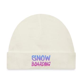 snowboarding boarden - Baby Premium Organic Mütze - Naturweiß - Vorne