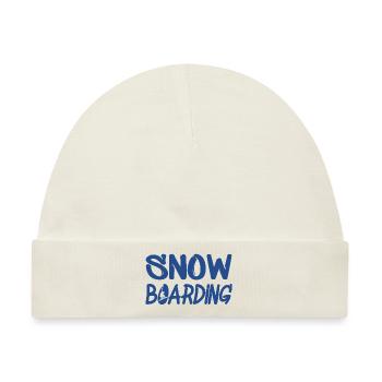 snowboarding boarden - Baby Premium Organic Mütze - Naturweiß - Vorne
