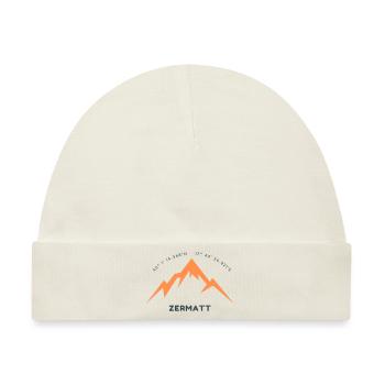 Minimalistisches Zermatt-Logo - Baby Premium Organic Mütze - Naturweiß - Vorne