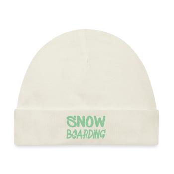 snowboarding boarden - Baby Premium Organic Mütze - Naturweiß - Vorne