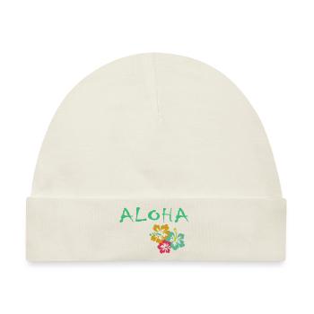 ALOHA - Baby Premium Organic Mütze - Naturweiß - Vorne