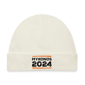Mykonos 2024 - Baby Premium Organic Mütze - Naturweiß - Vorne