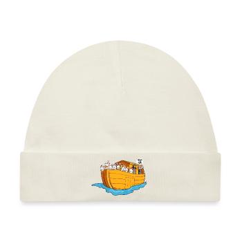 Noah Arche Boot Hasen - Baby Premium Organic Mütze - Naturweiß - Vorne