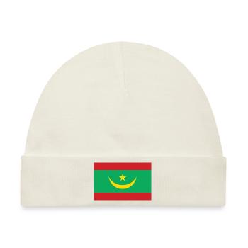 Mauretanien Flagge - Baby Premium Organic Mütze - Naturweiß - Vorne